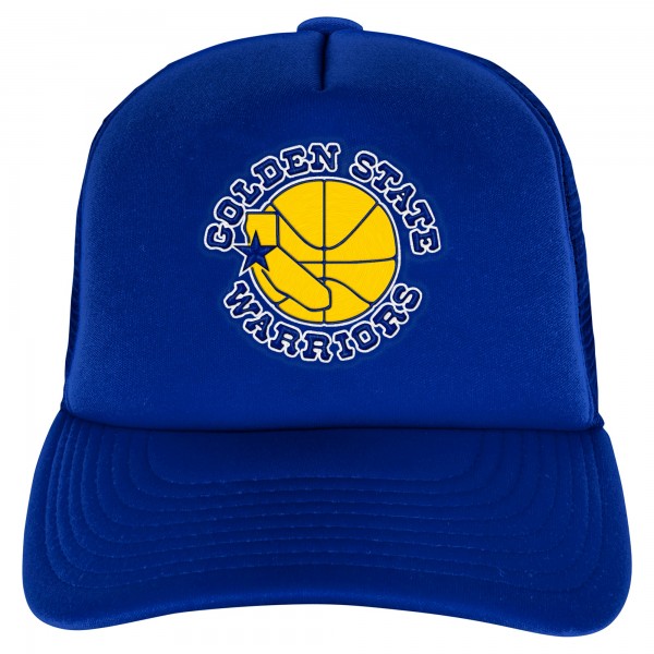 Бейсболка Golden State Warriors Mitchell & Ness Youth Core Evergreen Trucker - Royal