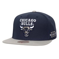 Бейсболка Chicago Bulls Mitchell & Ness Navy/Gray Core III