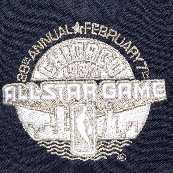 Бейсболка Chicago Bulls Mitchell & Ness Navy/Gray Core III