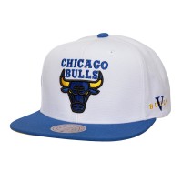 Бейсболка Chicago Bulls Mitchell & Ness White/Blue Core V