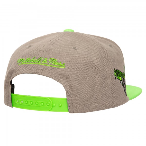 Бейсболка Chicago Bulls Mitchell & Ness Core V - Gray/Neon Green