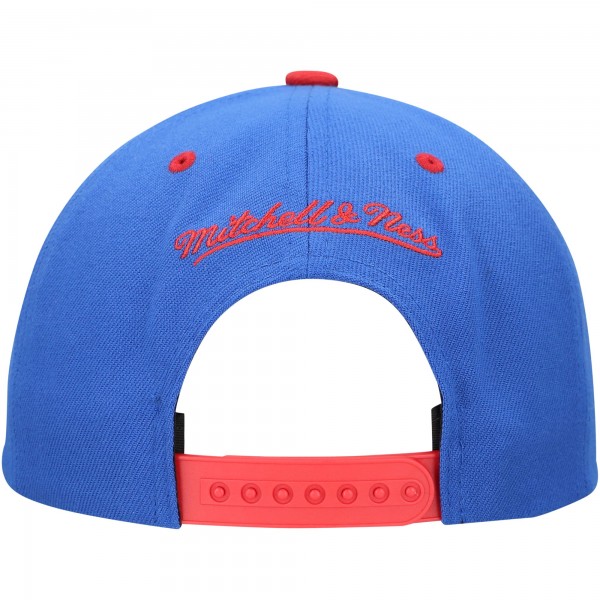 Philadelphia 76ers Mitchell & Ness Royal All In 2.0 Pro Crown Snapback Hat