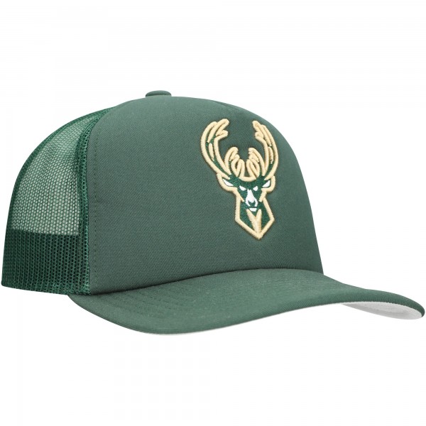 Бейсболка Milwaukee Bucks Mitchell & Ness Hunter Green Core Evergreen OTC