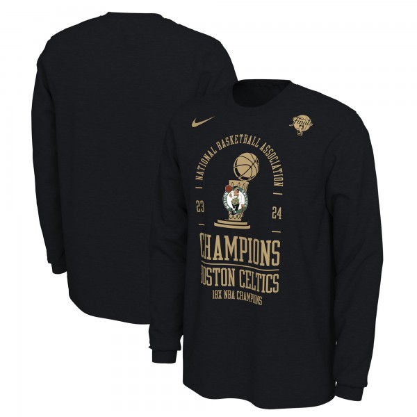 Футболка с длинным рукавом Boston Celtics Nike 18-Time NBA Finals Champions Locker Room - Black