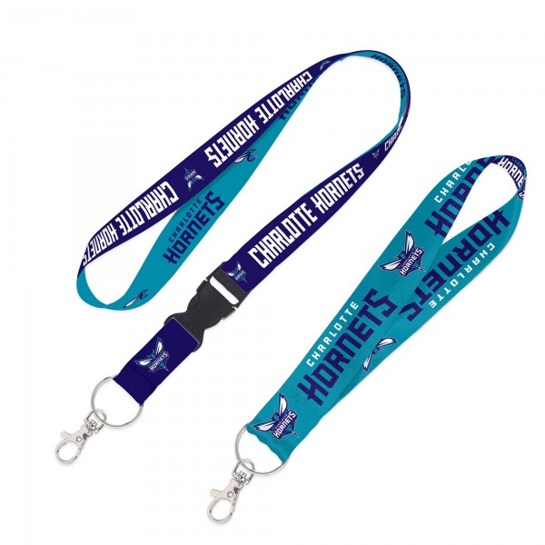 Charlotte Hornets WinCraft 2-Pack Lanyard with Detachable Buckle & Key Strap Set