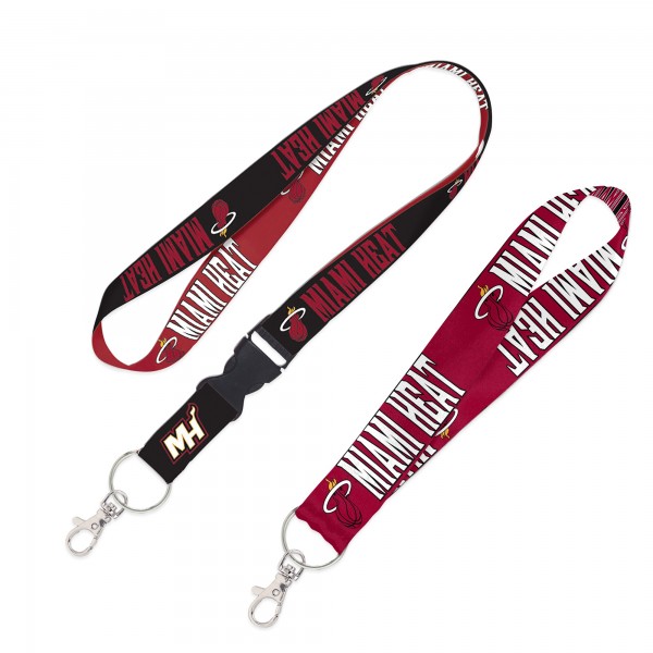 Miami Heat WinCraft 2-Pack Lanyard with Detachable Buckle & Key Strap Set