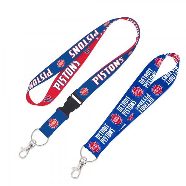 Detroit Pistons WinCraft 2-Pack Lanyard with Detachable Buckle & Key Strap Set