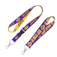 Los Angeles Lakers WinCraft 2-Pack Lanyard with Detachable Buckle & Key Strap Set
