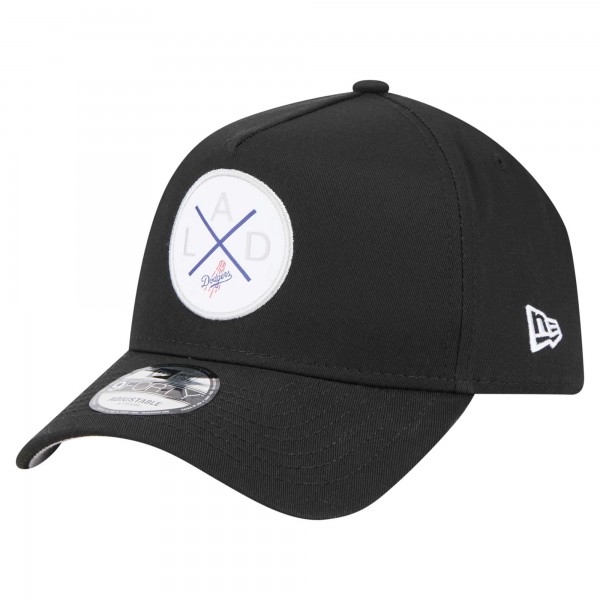 Бейсболка Los Angeles Dodgers New Era Black 9FORTY A-Frame