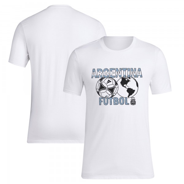 Argentina National Team adidas Around The World T-Shirt - White