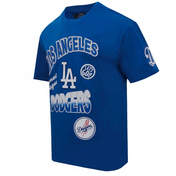 Los Angeles Dodgers Pro Standard Royal Turn It Up Dropped Shoulder T-Shirt