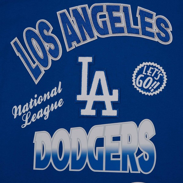 Los Angeles Dodgers Pro Standard Royal Turn It Up Dropped Shoulder T-Shirt