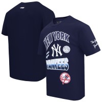 New York Yankees Pro Standard Navy Turn It Up Dropped Shoulder T-Shirt