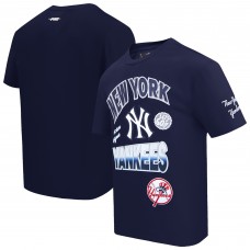 New York Yankees Pro Standard Navy Turn It Up Dropped Shoulder T-Shirt