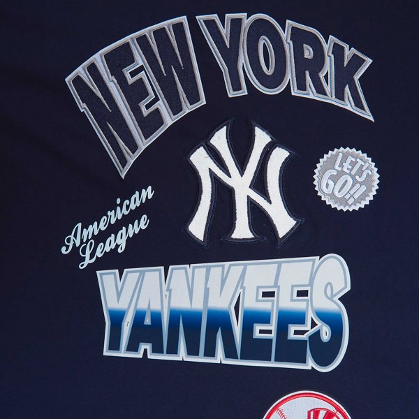 New York Yankees Pro Standard Navy Turn It Up Dropped Shoulder T-Shirt
