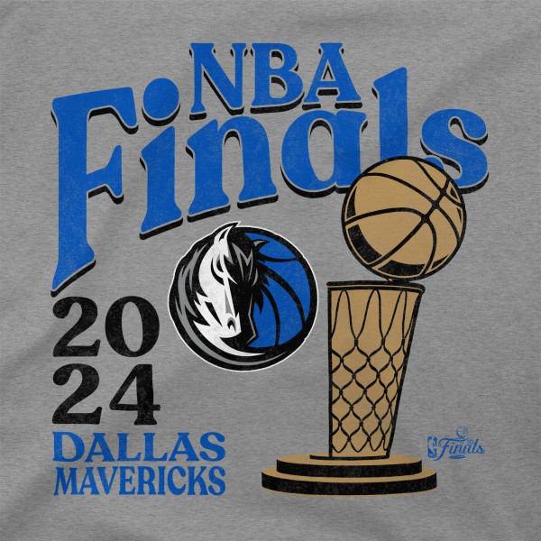 Футболка Dallas Mavericks Stadium Essentials Unisex 2024 NBA Finals Revolution - Heather Gray