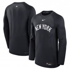New York Yankees Nike Navy Authentic Collection Game Time Raglan Performance Long Sleeve T-Shirt