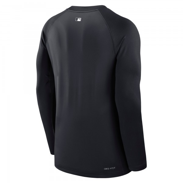 New York Yankees Nike Navy Authentic Collection Game Time Raglan Performance Long Sleeve T-Shirt