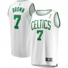 Джерси Boston Celtics Jaylen Brown Fanatics White 2024 NBA Finals Champions Fast Break Replica Player - Association Edition