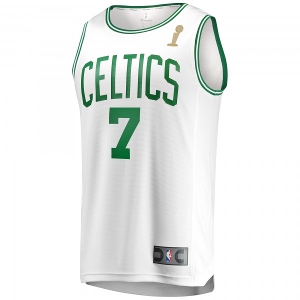 Джерси Boston Celtics Jaylen Brown Fanatics White 2024 NBA Finals Champions Fast Break Replica Player - Association Edition