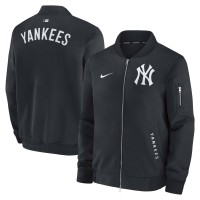 Бомбер на молнии New York Yankees Nike Navy Authentic Collection Dugout Relaxed