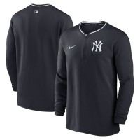 New York Yankees Nike Navy Authentic Collection Performance Half-Zip Top