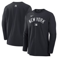 New York Yankees Nike Navy/Navy Authentic Collection Player Dri-FIT Lightweight Pullover