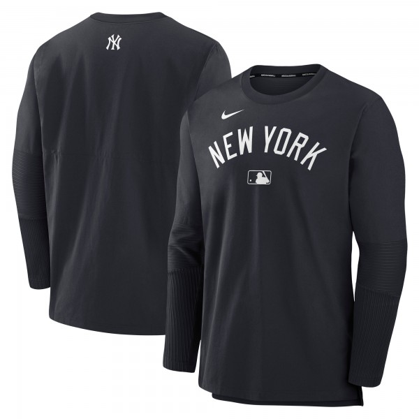 New York Yankees Nike Navy/Navy Authentic Collection Player Dri-FIT Lightweight Pullover