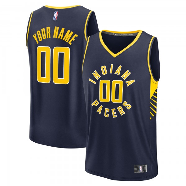 Indiana Pacers Fanatics Navy Fast Break Custom Jersey - Icon Edition