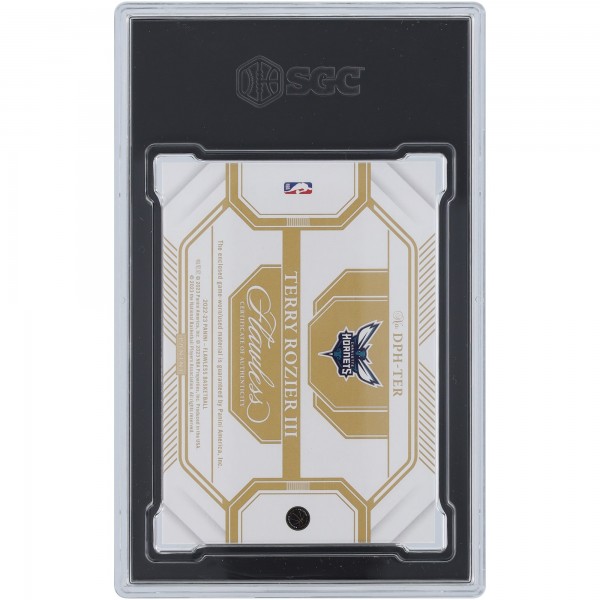 Terry Rozier Charlotte Hornets 2022-23 Panini Flawless Dual Patches Gold #DPH-TER #8/10 SGC Authenticated 9.5 Card