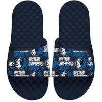 Шлепки Dallas Mavericks ISlide Unisex 2024 Western Conference Champions – Navy