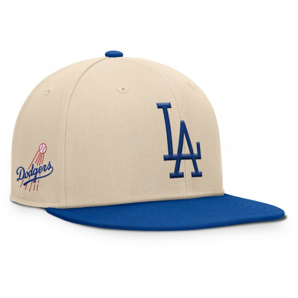 Los Angeles Dodgers Fanatics Natural/Royal Cooperstown Collection Bounder Snapback Hat