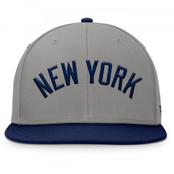 Бейсболка New York Yankees Fanatics Gray/Navy Clubhouse Dugout