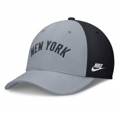 Бейсболка New York Yankees Nike Gray/Navy Rise Swoosh Performance