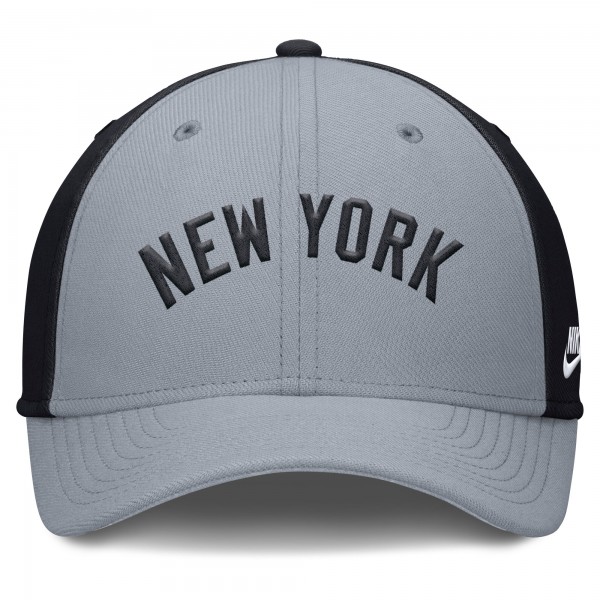 Бейсболка New York Yankees Nike Gray/Navy Rise Swoosh Performance
