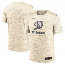 Los Angeles Dodgers Nike Cream Authentic Collection City Connect Velocity Dri-FIT T-Shirt