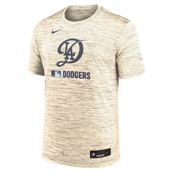 Los Angeles Dodgers Nike Cream Authentic Collection City Connect Velocity Dri-FIT T-Shirt