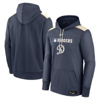 Los Angeles Dodgers Nike Navy Authentic Collection City Connect Therma Pullover Hoodie