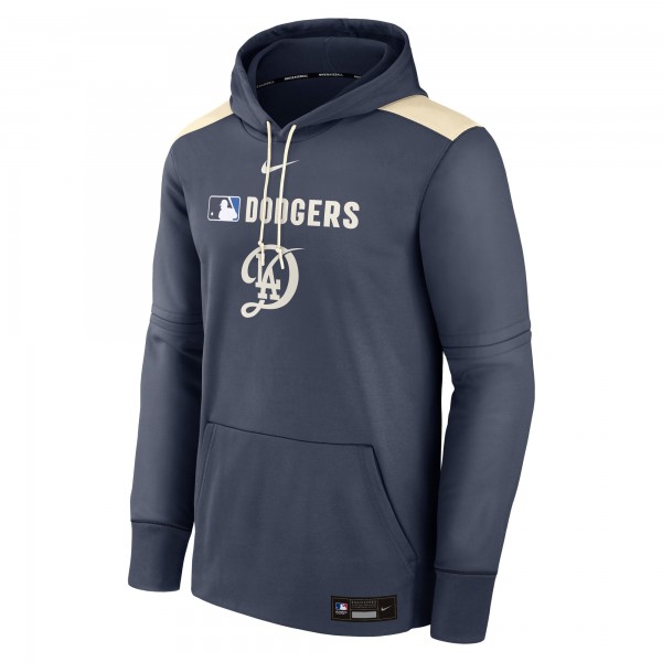 Los Angeles Dodgers Nike Navy Authentic Collection City Connect Therma Pullover Hoodie