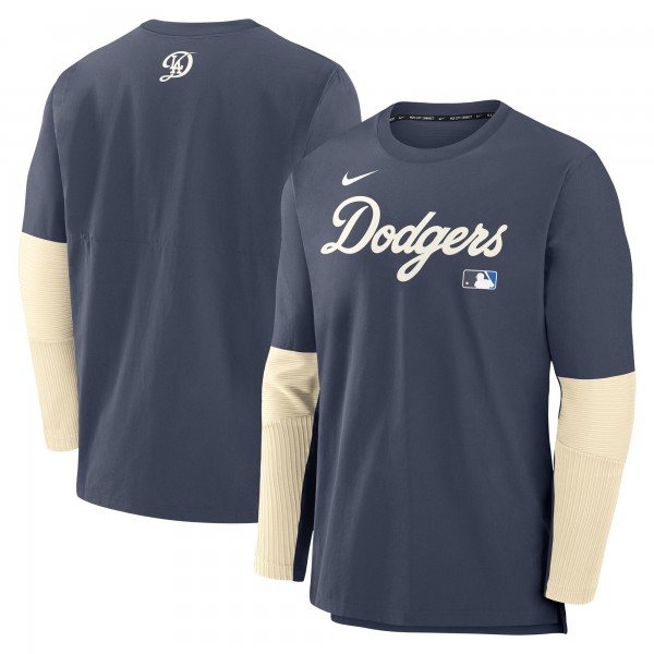 Los Angeles Dodgers Nike Navy 2025 City Connect Authentic Collection Player Dri-FIT Lightweight Pullover