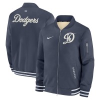 Los Angeles Dodgers Nike Navy Authentic Collection City Connect Full-Zip Bomber Jacket