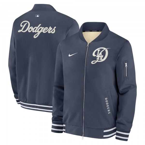 Los Angeles Dodgers Nike Navy Authentic Collection City Connect Full-Zip Bomber Jacket
