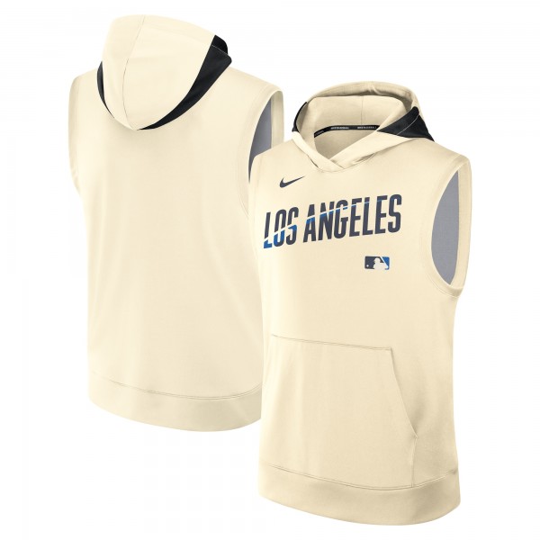Los Angeles Dodgers Nike Cream 2025 City Connect Authentic Collection Dri-FIT Sleeveless Hoodie