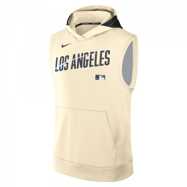 Los Angeles Dodgers Nike Cream 2025 City Connect Authentic Collection Dri-FIT Sleeveless Hoodie
