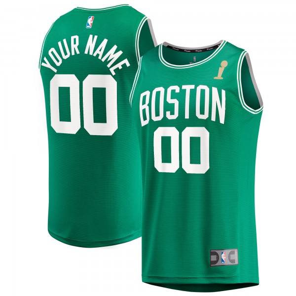 Именная игровая джерси Boston Celtics Youth 2024 NBA Finals Champions Fast Break - Kelly Green - Icon Edition