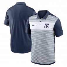 New York Yankees Nike White/Navy Vapor Striped Dri-FIT Polo