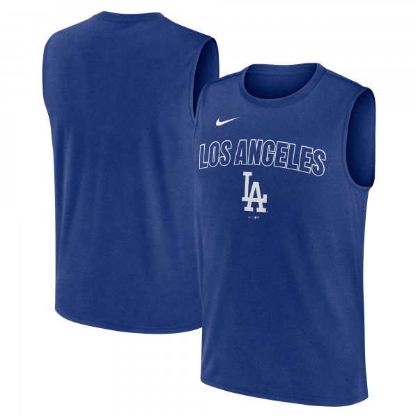 Los Angeles Dodgers Nike Royal Knockout Dri-FIT Muscle Tank Top
