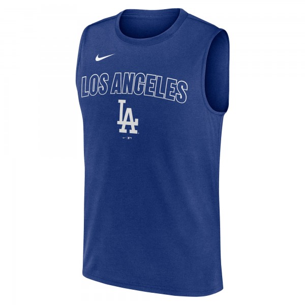 Los Angeles Dodgers Nike Royal Knockout Dri-FIT Muscle Tank Top