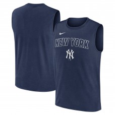 New York Yankees Nike Navy Knockout Dri-FIT Muscle Tank Top
