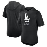 Los Angeles Dodgers Nike Black Tri-Blend Hoodie T-Shirt